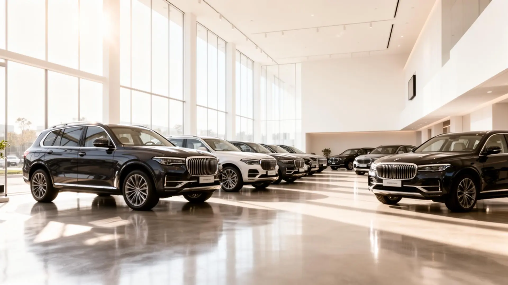 Modern dealership showroom